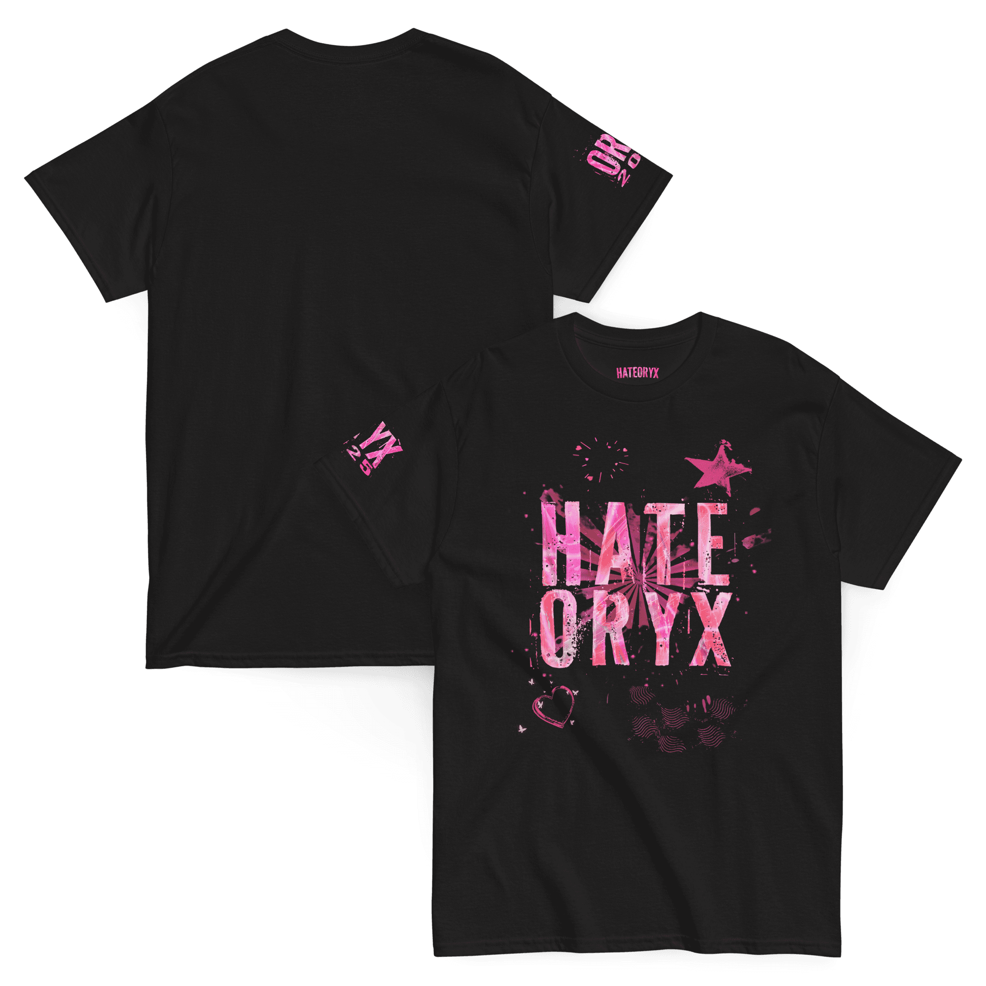 y2k pink hateoryx shirt mockup